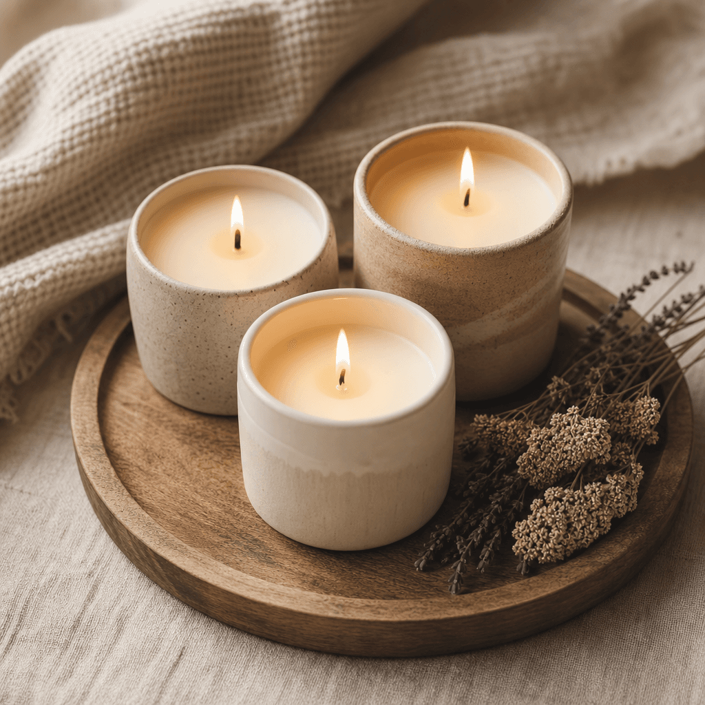 Handmade Candle Trio — Three hand-poured soy candles